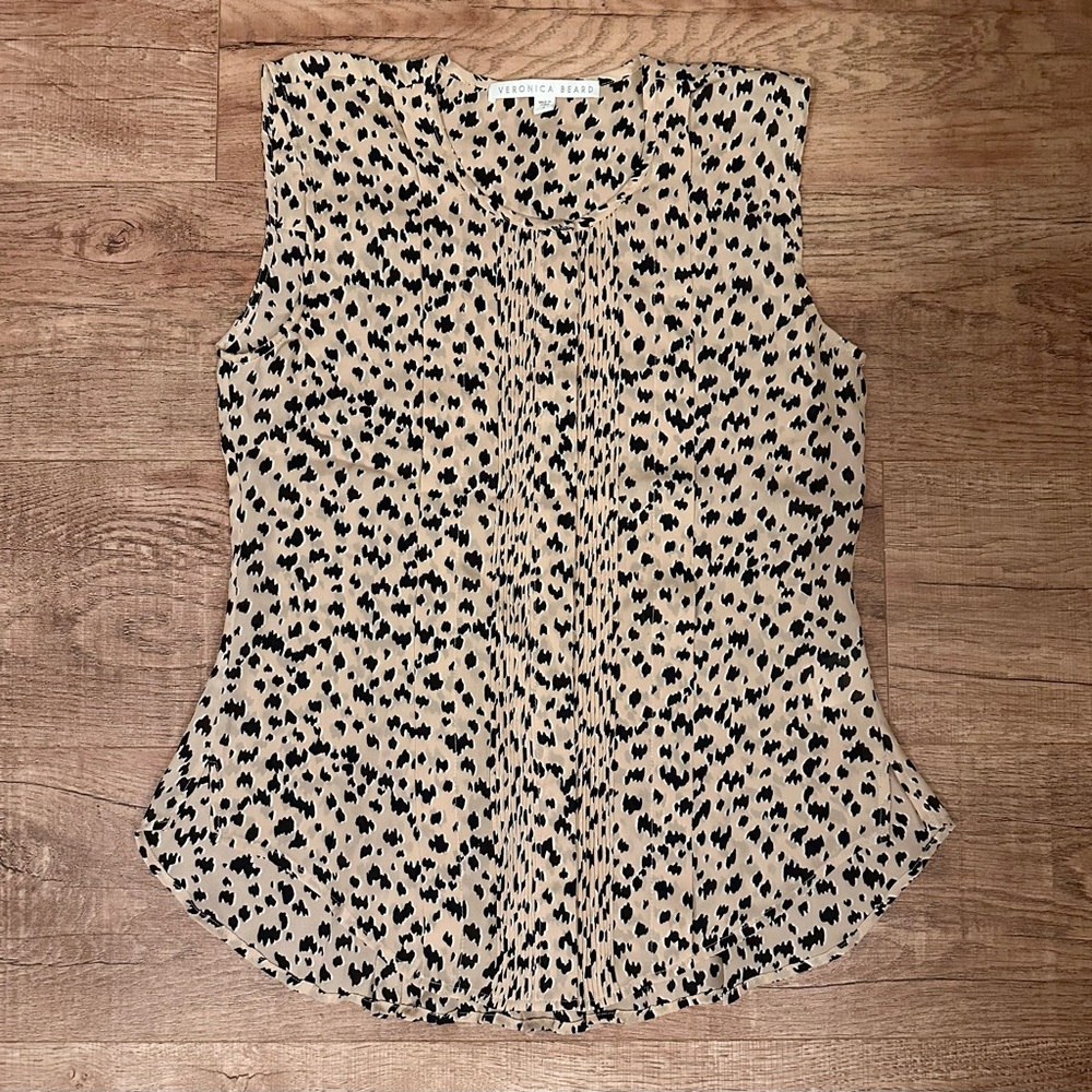 NWOT Veronica Beard Silk Sleeveless Blouse Size 2